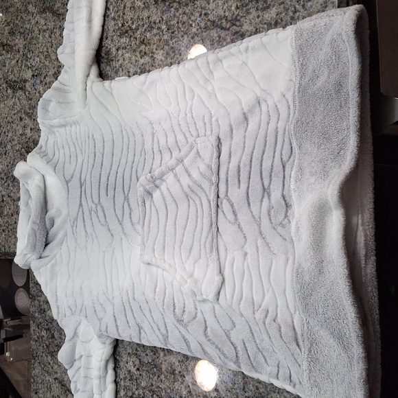 "ANNE KLEIN" Women's, SZ M, 100%polyester, grey and white, robe material dress - Picture 5 of 12